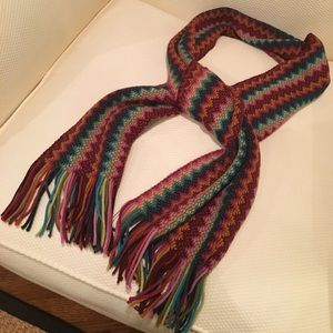 Rainbow colored zig zag Scarf